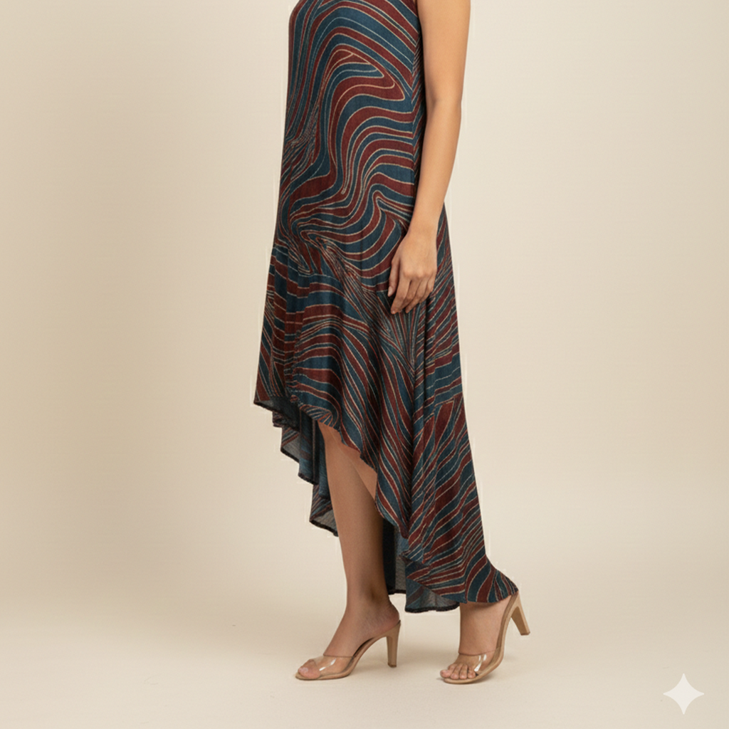 Twilight Waves High-Low Dress