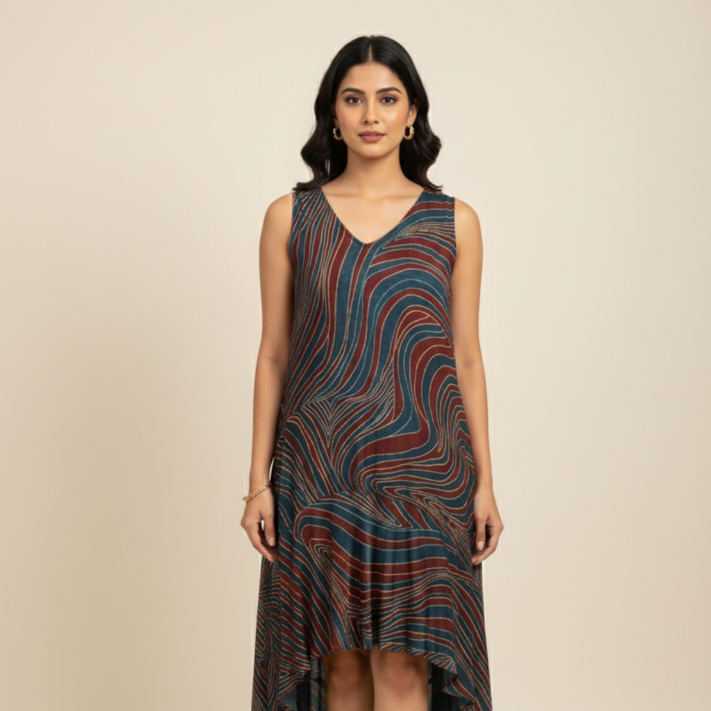 Twilight Waves High-Low Dress