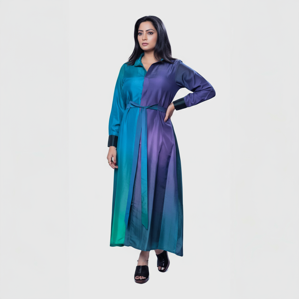 My Store Luxury Shaded Maxi Dress - Handcrafted Elegance