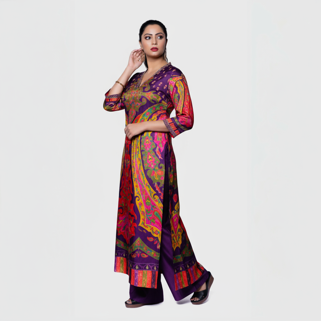 Colorful Fusion Kurta Pant Set by My Store