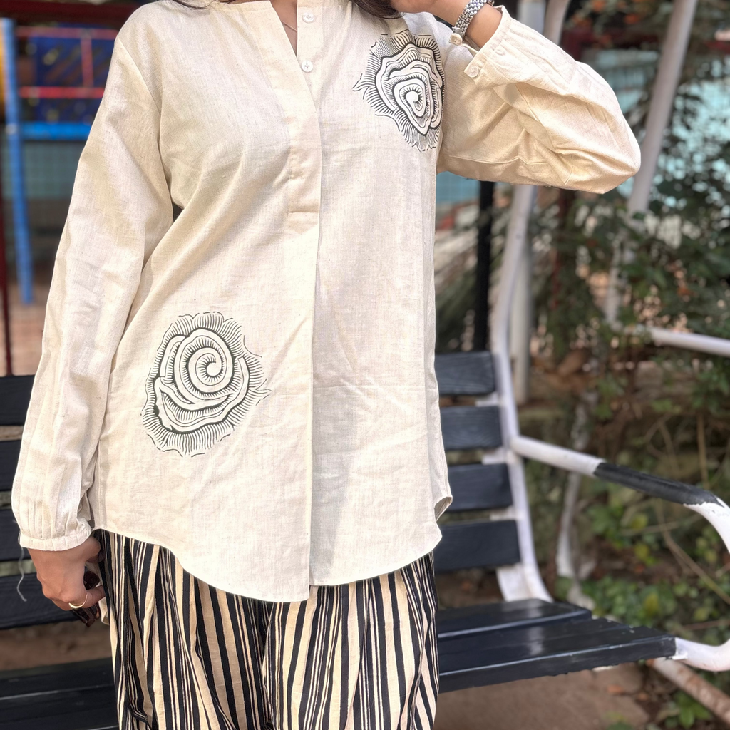 Stripes Cotton Kurta Set