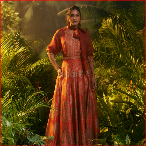 Natasha Mehta Designer Indian Fusion Wear Ghagra Shirt