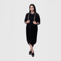 My Store black cocktail dress with gold embroidery and jacket made of soft fabric for elegant events